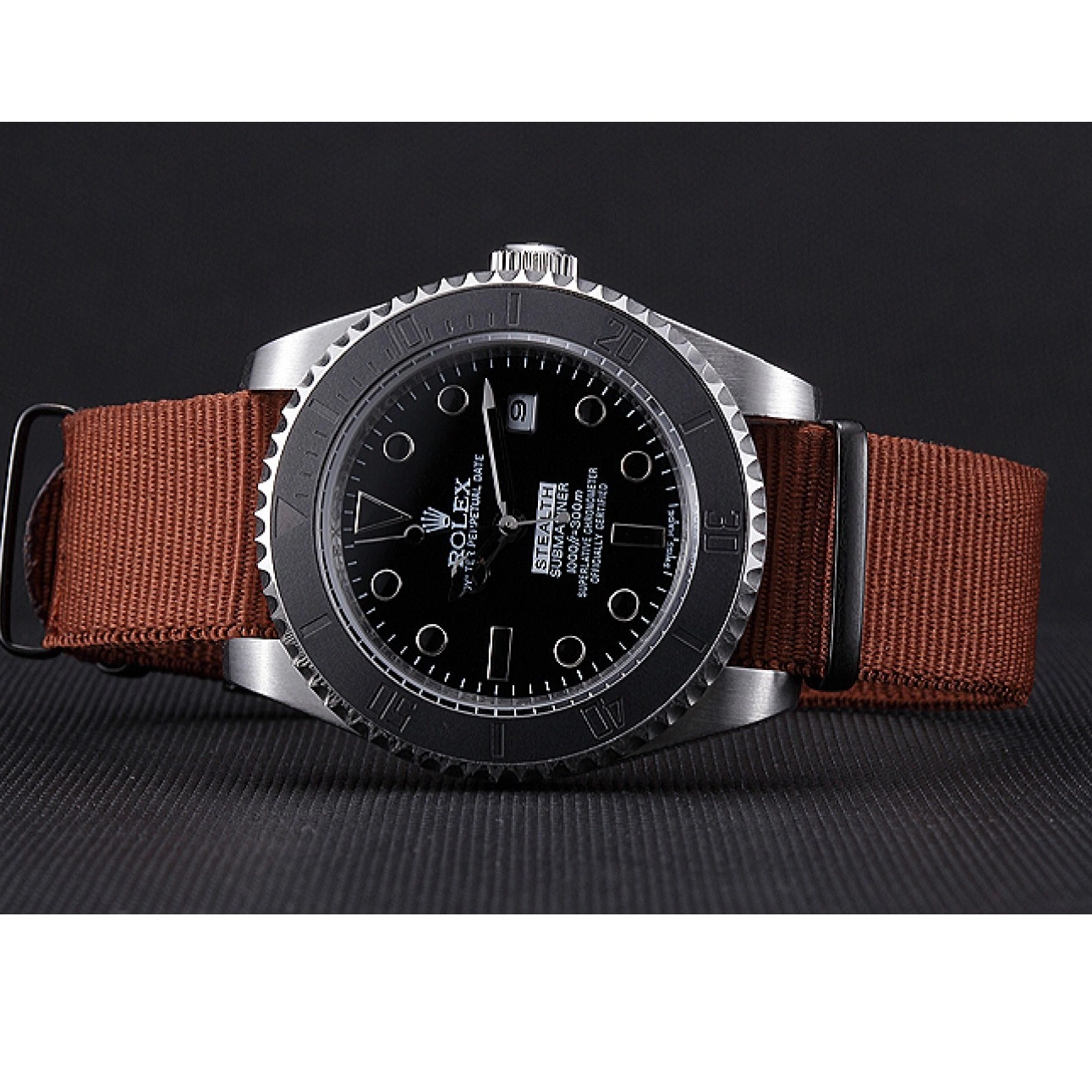 Aaa fake watches Brown Rolex 621992 Submariner Stealth 0824